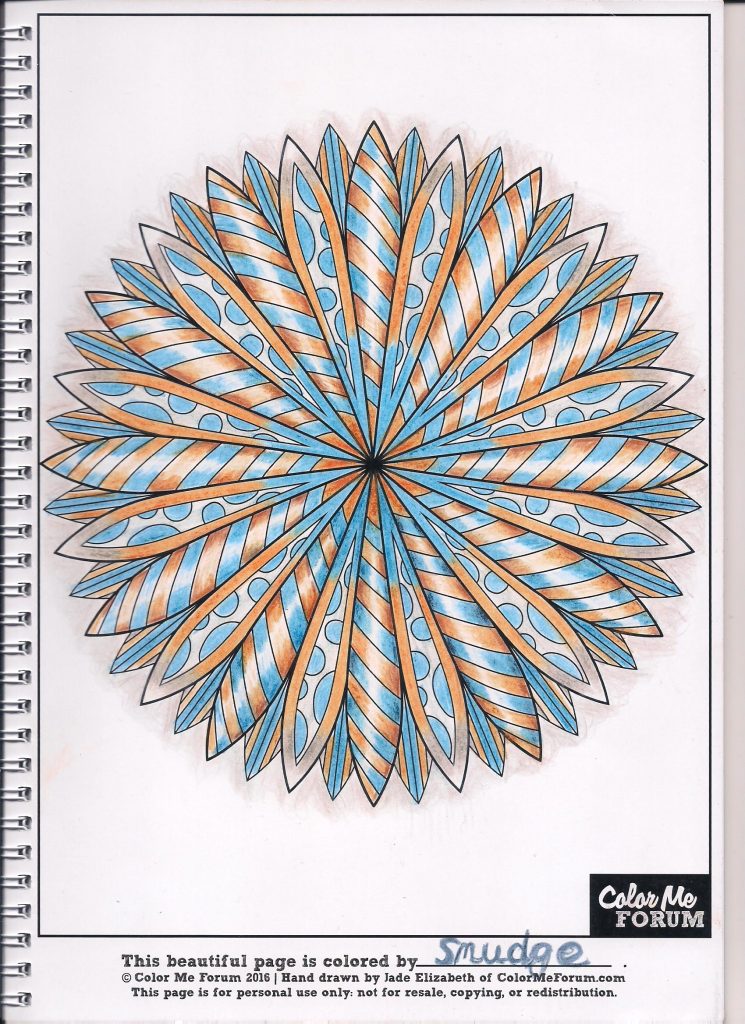 Mandy Mandala colored by Smudge