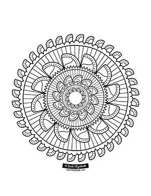 Wing It Mandala Coloring Page